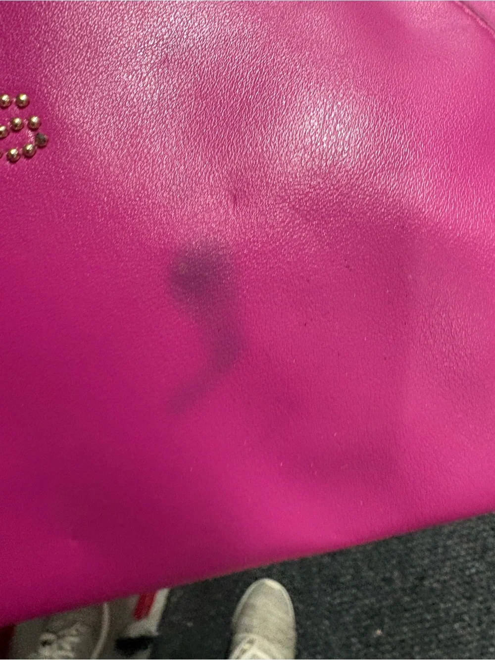 Hot Pink Studded Tote Bag
